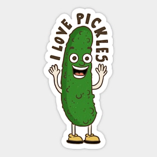 I Love Pickles Sticker
